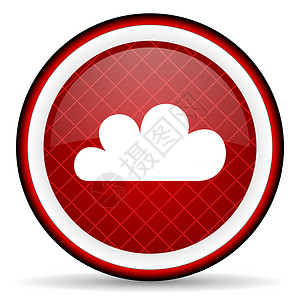 白色背景上的红色天气红色图标互联网按钮钥匙晴雨表风暴圆形商业预报电话网站背景图片