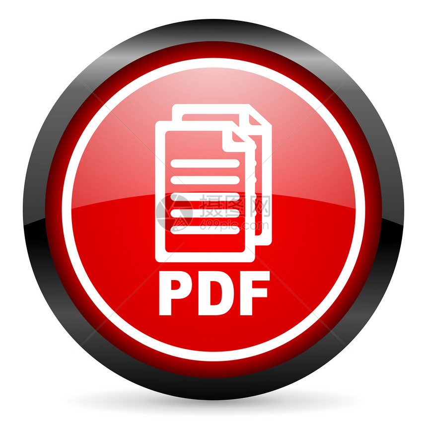 pdf 白背景上的圆红色光滑图标钥匙打印网络杂志报纸网站手机键盘文档商业图片