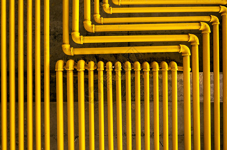 黄色管道金属工业插图气体线条管子工程高清图片