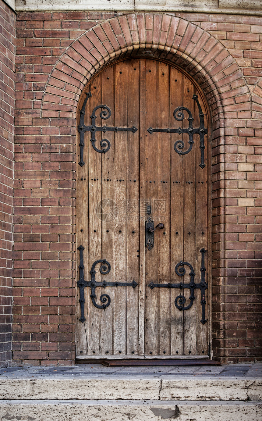 门锁定建筑入口教会建筑学风化图片