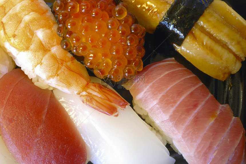 日本寿司筷子便当蔬菜红色海洋文化盘子海鲜海苔午餐图片