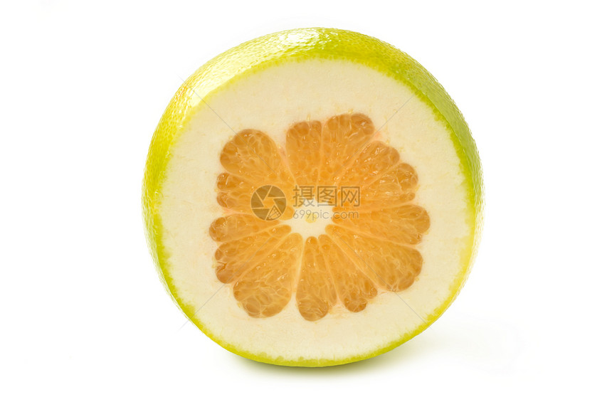 白色背景上的柑橘色切片甜心饮食茶点食物水果图片