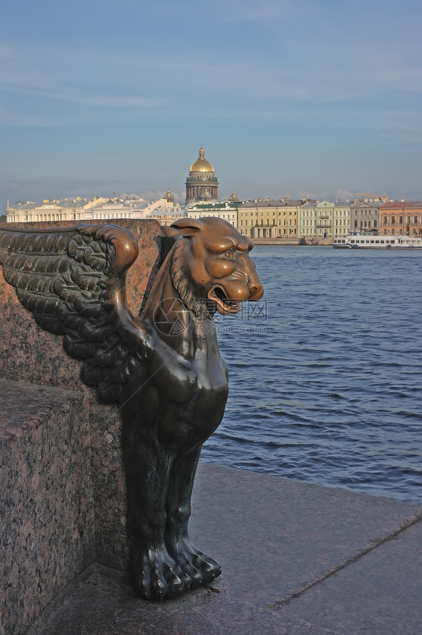 圣彼得堡狮鹫建筑学城市景观地标人面旅游古董狮身历史图片