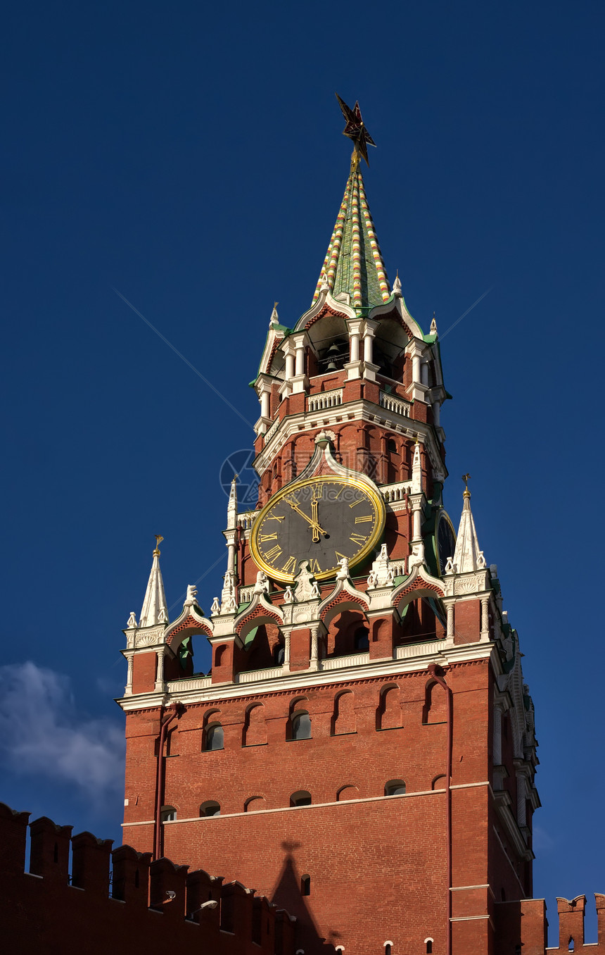 莫斯科克里姆林宫建筑学历史性城堡纪念碑星星历史旅游天空博物馆钟声图片