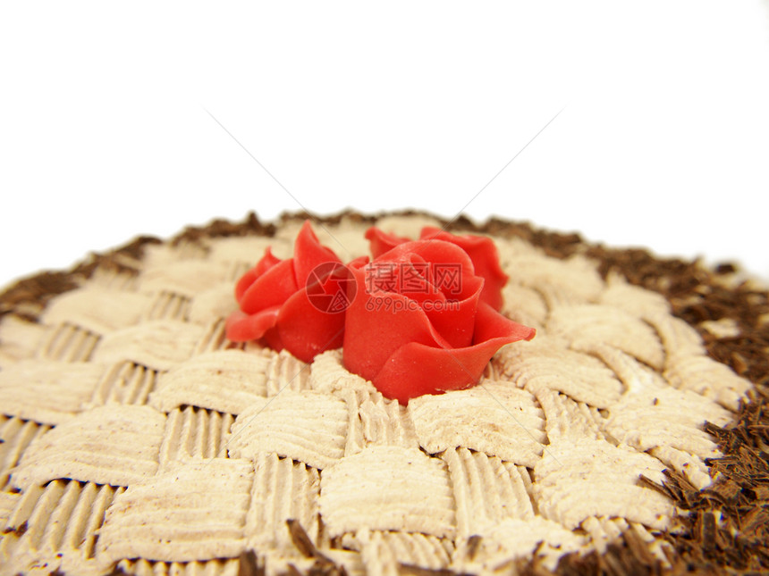 巧克力奶油层蛋糕的特写巧克力红色蛋糕盘子奶油状庆典派对食物香草奶油图片