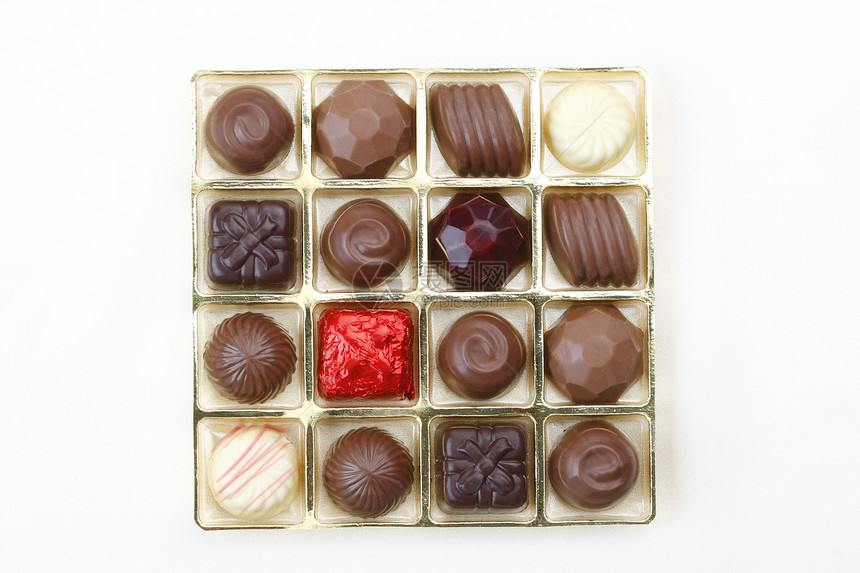 巧克力盒中的巧克力图片