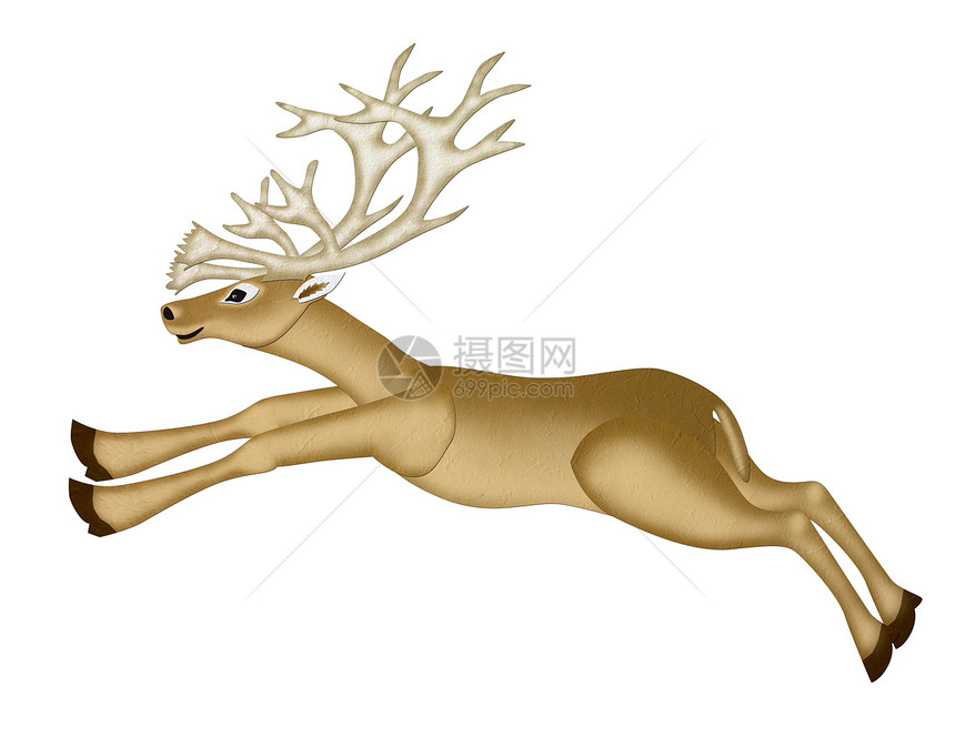 驯鹿圣诞的木莓纸幸福野生动物插图卡通片哺乳动物艺术品绘画艺术驯鹿鬃毛图片