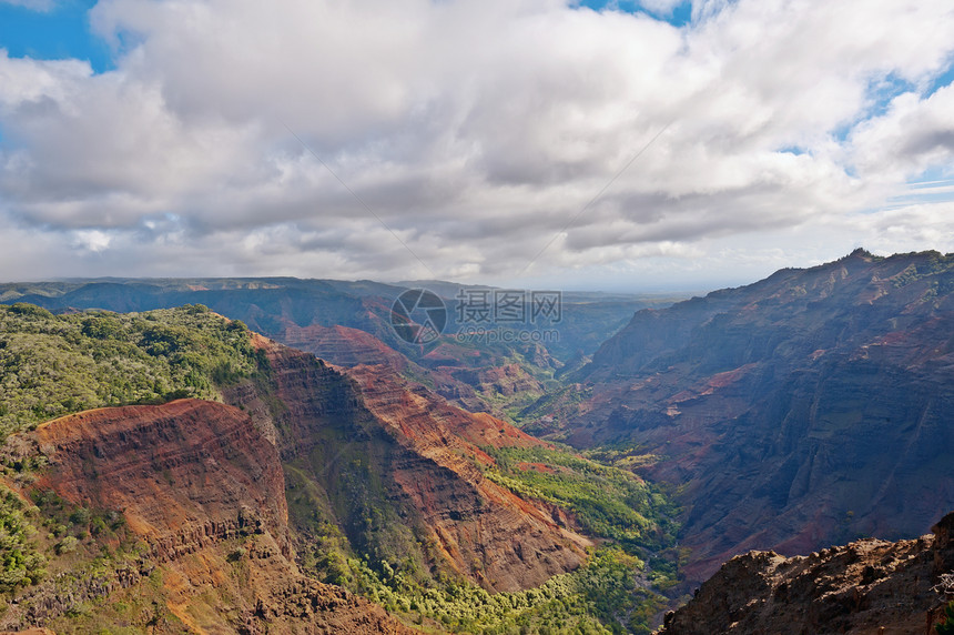 Waimea峡谷  Kauai 夏威夷天空气候风景地方岩石热带图片