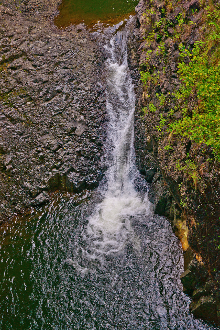 哈瓦伊Hleakala国家公园瀑布热带瀑布热带雨林池塘气候图片