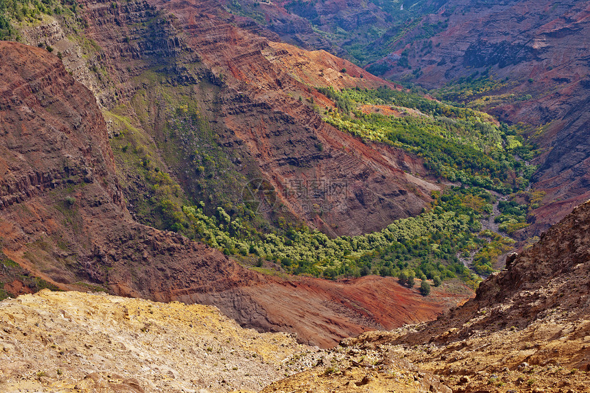 Waimea峡谷  Kauai 夏威夷风景气候岩石天空地方热带图片