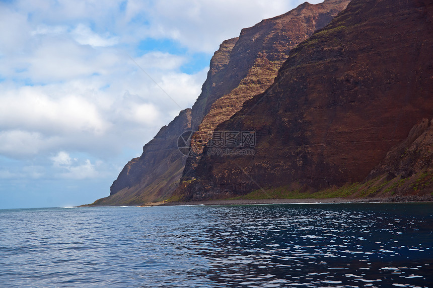 美国夏威夷Kauai的海岸线天空风景海滩鸟瞰图文化群岛图片