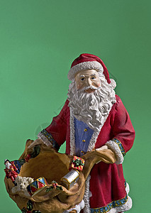 圣诞老人篮子礼物精神雕像背景图片