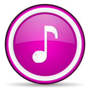 QQ音乐图标白色背景上的音乐紫色闪光图标电话歌曲手机立体声音乐会溪流网站音乐播放器蓝色钥匙背景