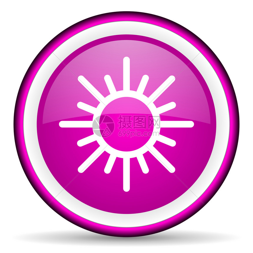 白色背景上的 sun 紫外图示图标图片