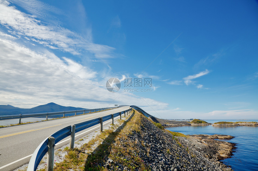 风景海洋公路旅游海岸车削车道运输国家景点沥青旅行支撑图片