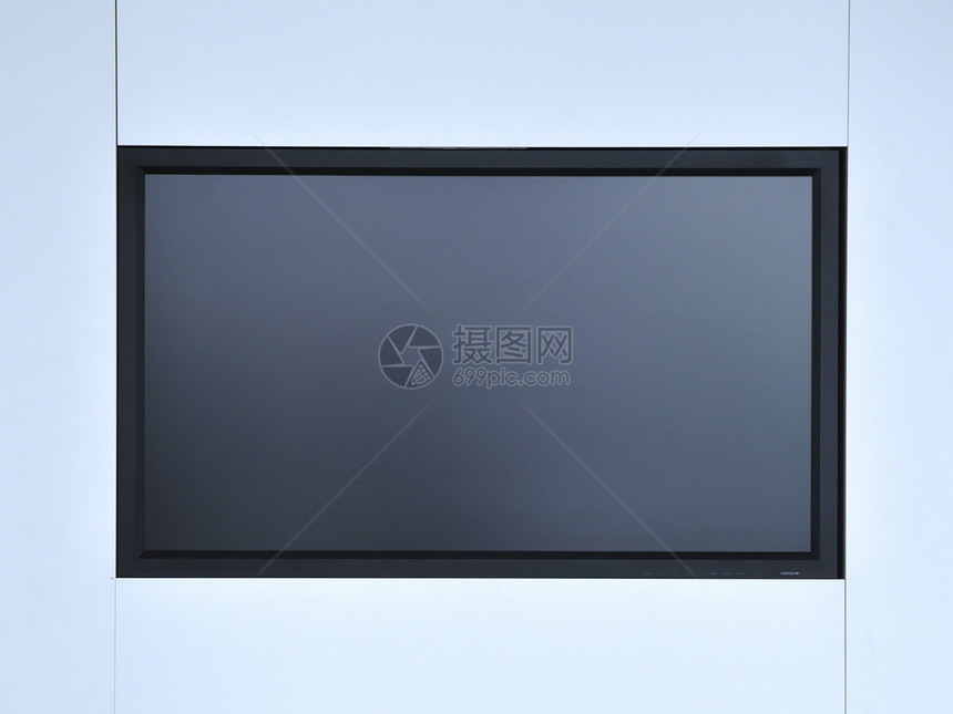 空白平板面板长方形白色电脑框架木板屏幕黑色电视图片