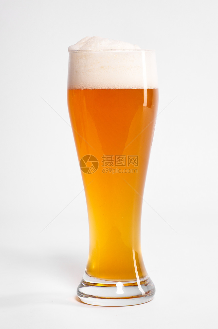 孤立的德国啤酒酒吧器皿液体金子泡沫食物小麦玻璃啤酒厂宏观图片