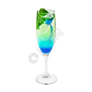 双层鸡尾酒蓝色和绿色高清图片
