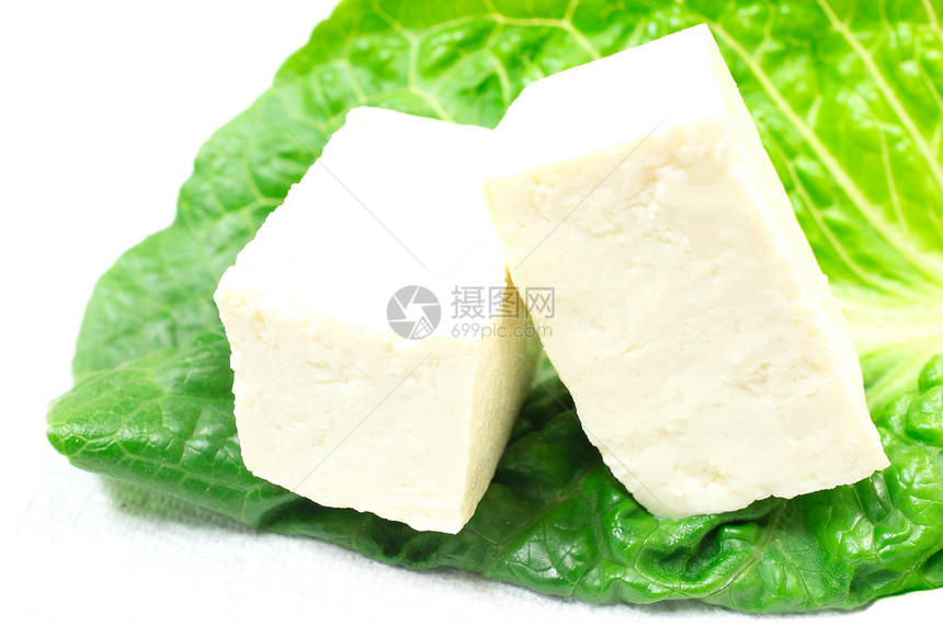 豆腐美食食物厨房饮食盘子白色营养蔬菜立方体草本植物图片