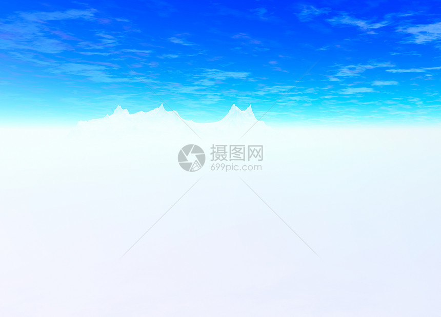 远距离高山雪地貌景观天空美丽蓝色天蓝色地平线爬坡插图图片