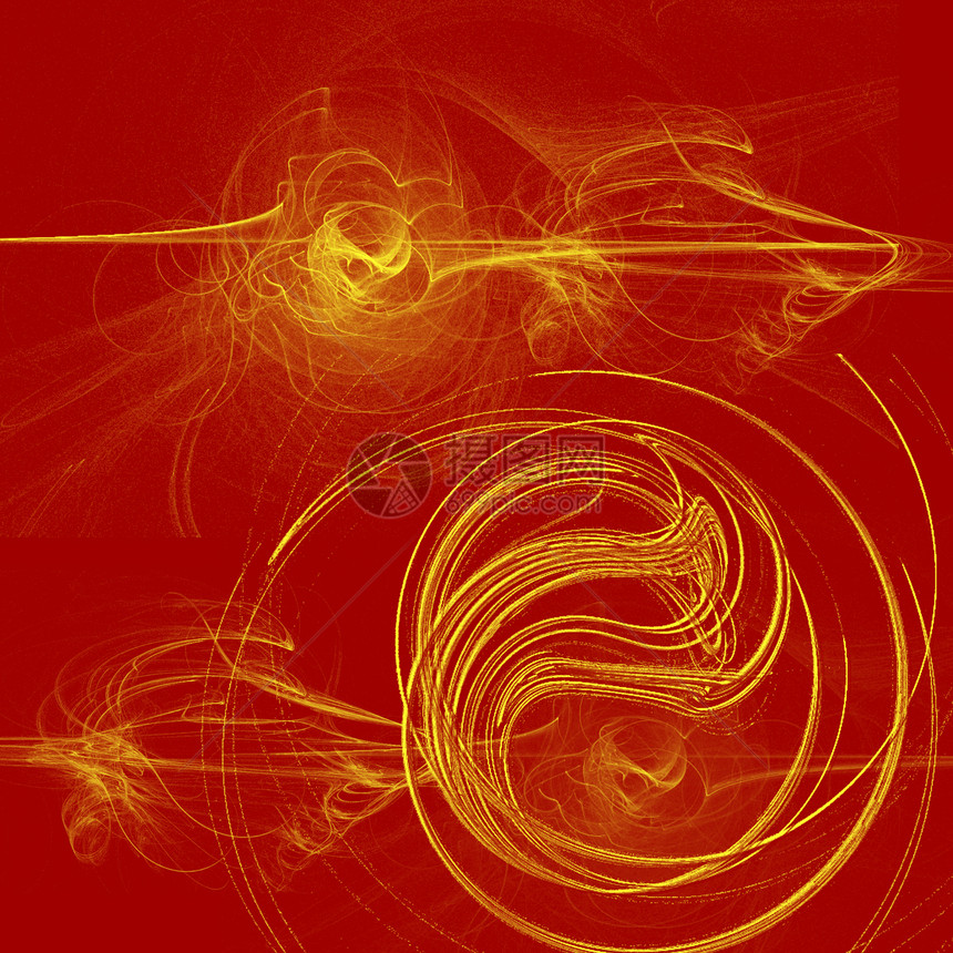 3平黄色分形设计波浪状黑色坡度技术曲线活力液体运动流动艺术图片