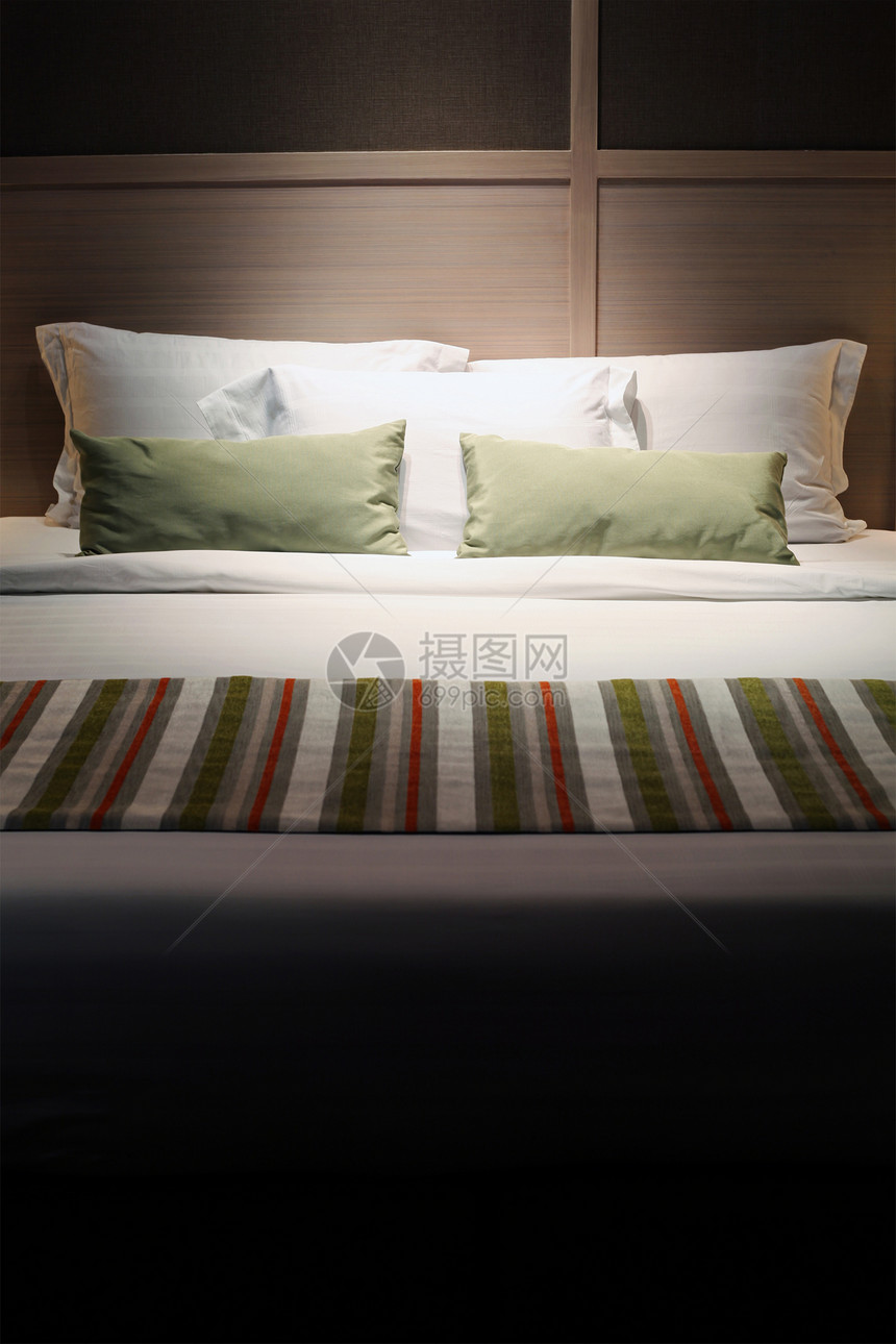 居室内奢华文化家具红色毯子绿色住宅房子酒店枕头图片