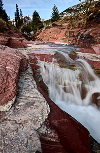 红岩峡谷旅游红色公园风景岩石背景图片