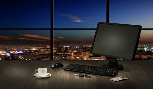 夜间办公室职业建筑学照片风景电话工作窗户公司景观城市背景图片