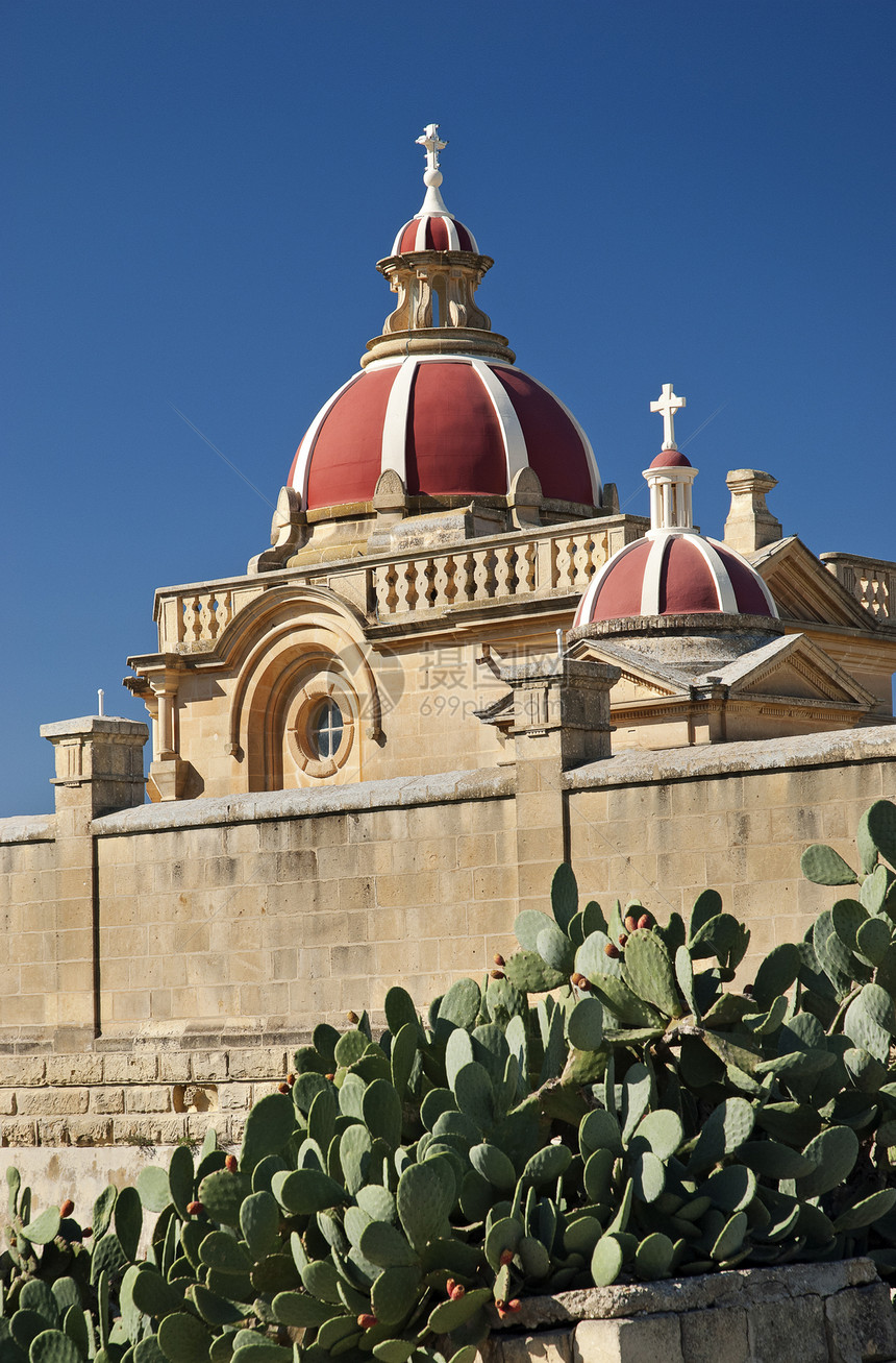 戈佐岛麦尔塔的教堂细节旅行游客风景医学教会旅游晴天图片