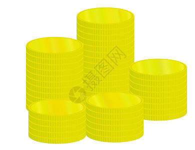 金金硬币金子银行业黄色商业插图现金储蓄金融背景图片