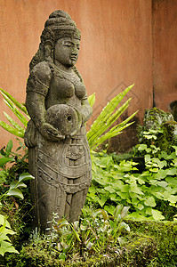 在巴利因多尼西亚花园中的雕像数字花园背景图片