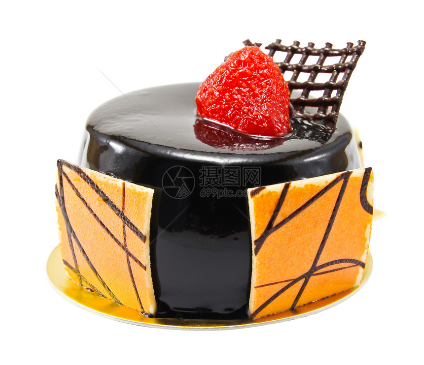 巧克力蛋糕面包食物甜点生日巧克力插图棕色水果美食白色图片