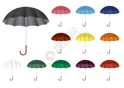 颜色雨伞背景图片