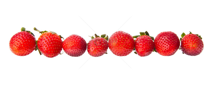 草莓 鲜红草莓背景浆果甜食宏观白色水果绿色红色食物甜点叶子图片