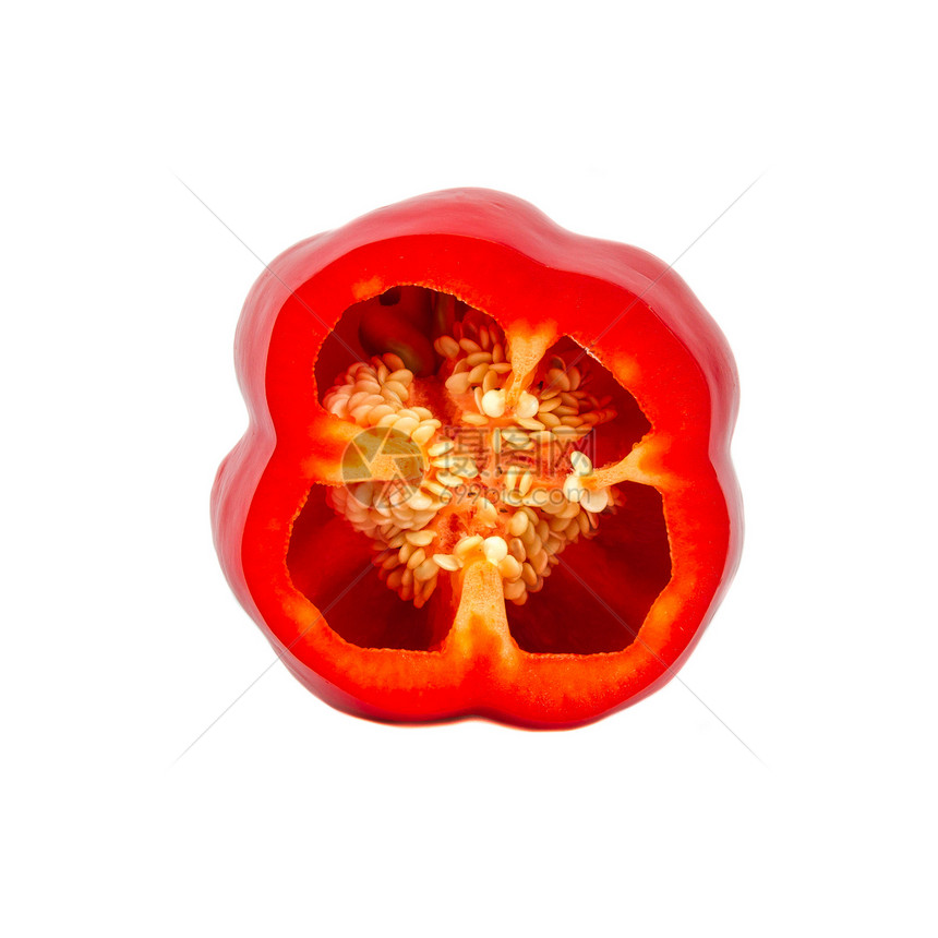 明亮红胡椒种子红色白色小吃美食食物辣椒作品营养蔬菜图片
