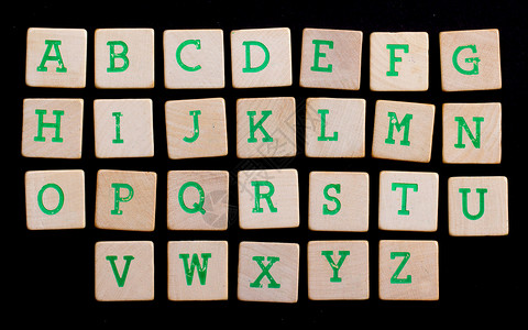 在旧木块上的字母字母字母顺序背景图片