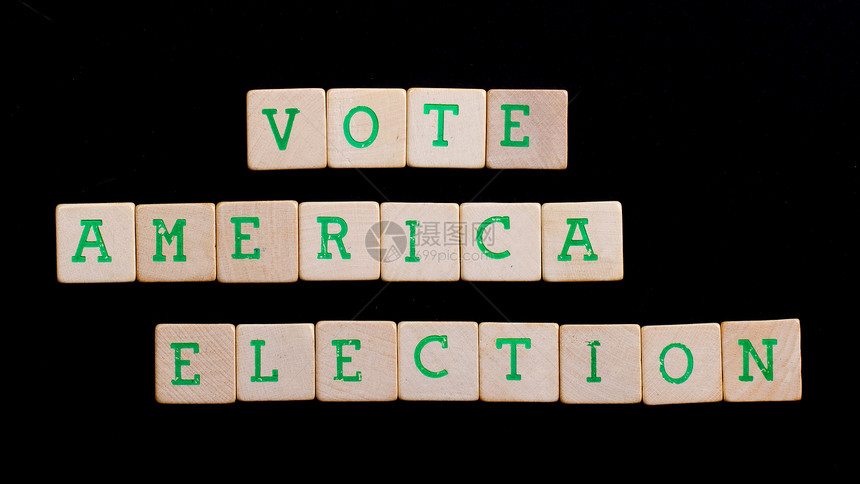 关于木块的信(美国 投票 选举)图片
