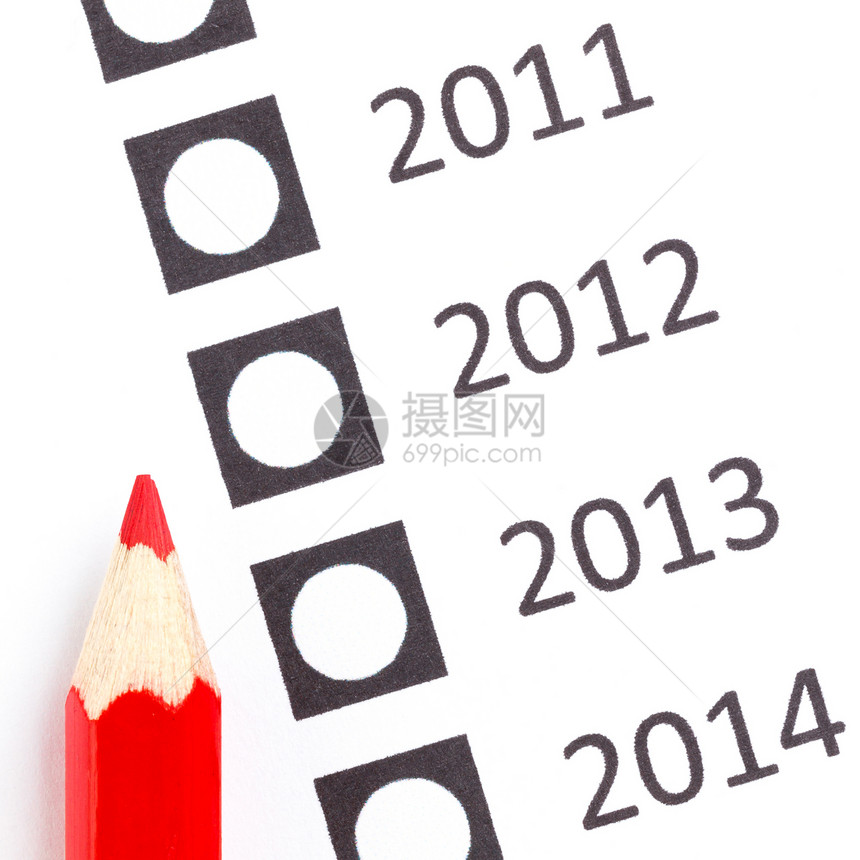 红铅笔选择日期黑色按钮考试选举清单表决圆形红色投票白色图片