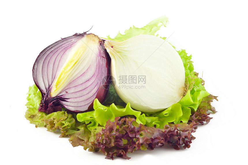 红洋葱和白洋葱蔬菜茶点白色食物图片