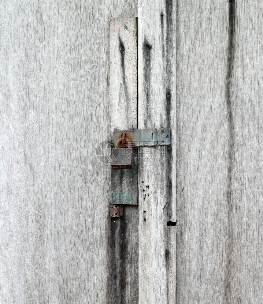 锁着的旧木制门古董钥匙装饰装饰品入口风格木头安全房子出口图片