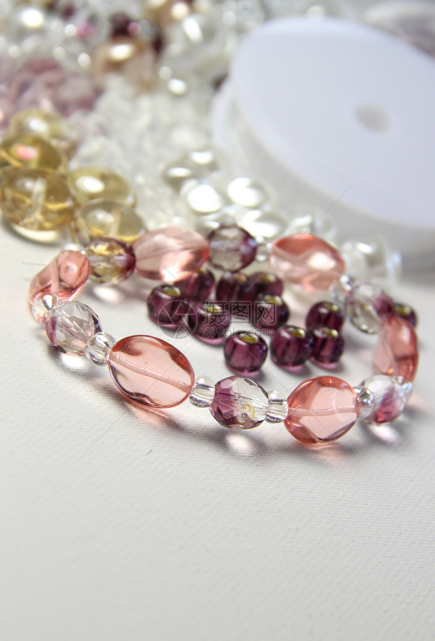 珠形混合物缝纫闲暇珍珠水晶女性手镯女士宝石配饰项目图片