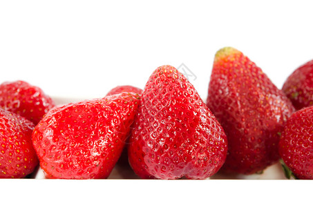 新鲜红莓水果背景图片