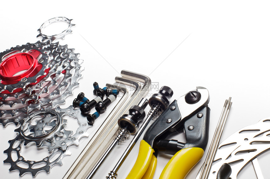 自行车工具和备件磁带转子团体链轮光盘技术乐器锁环工艺工作图片