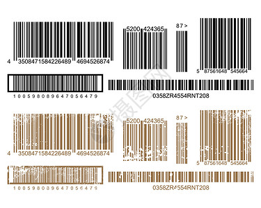条码矢量插图记录激光导游市场数据身份产品代码销售技术背景图片