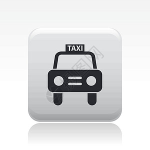 单独孤立的出租车图标背景图片