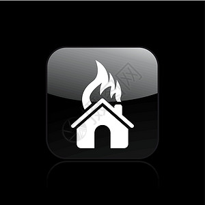 房屋燃烧概念矢量说明插图背景图片