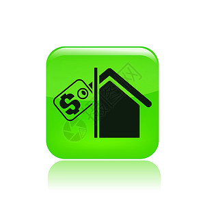 孤立的房地产图标矢量图插图价格销售量销售概念房子背景图片