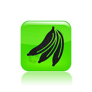 单一香蕉图标矢量插图营养水果食物背景图片
