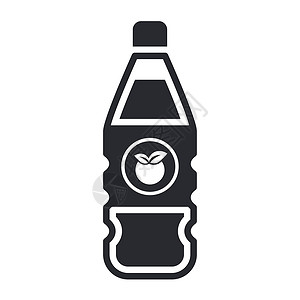 单一果汁图标矢量插图瓶子酒吧水果营养背景图片