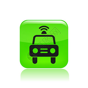 芒果车图单一警用汽车图标的矢量插图警察路障控制机器安全插画